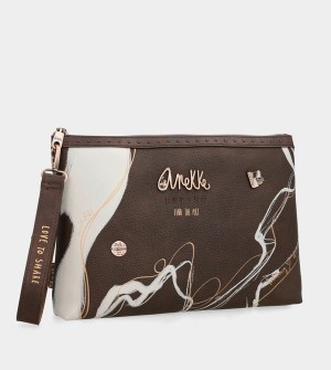 Bolsa de Mano Anekke Nature Shodō Brown Clutch | 036AEUJWB