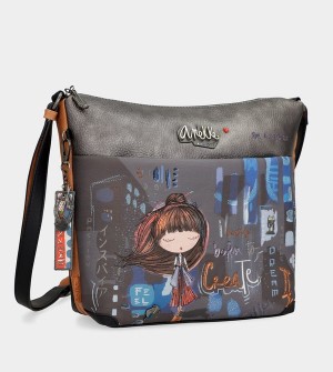 Bolsas Hombro Anekke Contemporary Large Printed Messenger | 274OGMVJL
