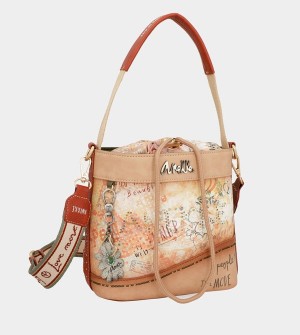 Bolsas Hombro Anekke Flowers With Rope Closure | 536WAXTCI