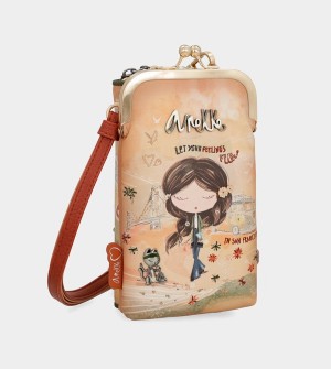 Bolsas Hombro Anekke Peace & Love Camel 3-in-1 Rfid | 589WXBIAJ