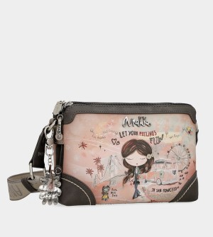 Bolsas Hombro Anekke Peace & Love Pink 2-compartment | 726OXKZUB