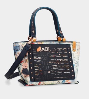 Bolso Tote Anekke Nature Pachamama Navy Blue | 621IOQWYL