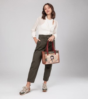 Bolso Tote Anekke Peace & Love Camel | 962FUEPDX