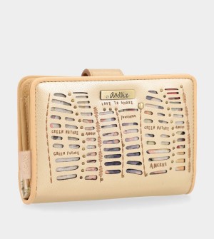 Carteras Anekke Nature Pachamama Gold Medium Rfid | 246ZQLMVX