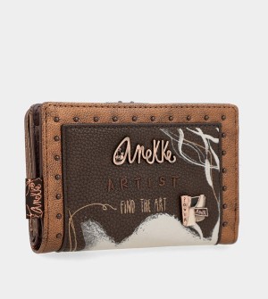 Carteras Anekke Nature Shodō Brown Flexible Rfid | 086ANXPQO