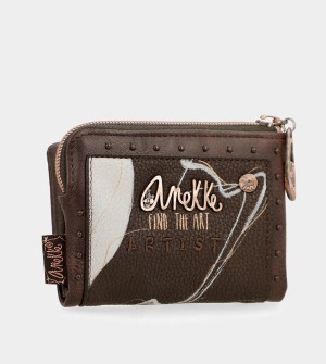 Carteras Anekke Nature Shodō Small Brown Rfid | 073ALWOHM