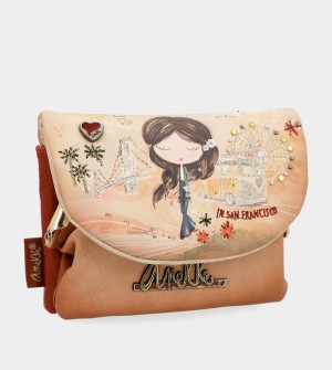 Carteras Anekke Peace & Love Camel Coin With Flap | 743DZXMRK