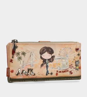 Carteras Anekke Peace & Love Camel Large Rfid | 713JDFBEM