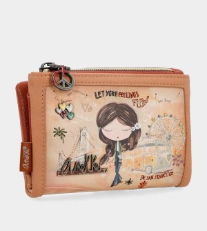 Carteras Anekke Peace & Love Camel Small Rfid | 938MCFANY