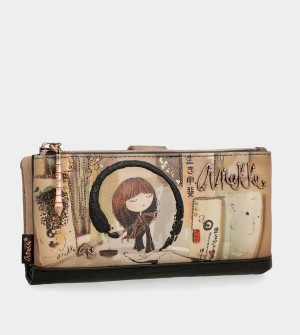Carteras Anekke Shōen Shōen Large Black Flexible Rfid | 907XNHRPK