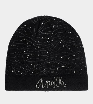 Sombreros Anekke Black Knitted Beanie | 630HUQCSP