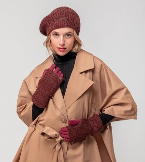 Sombreros Anekke Burgundy Knitted Beret | 710QWSCYJ
