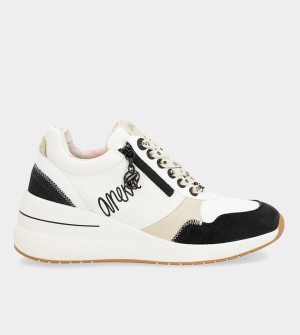 Zapatos Anekke Black & White Wedge | 285CASBGV