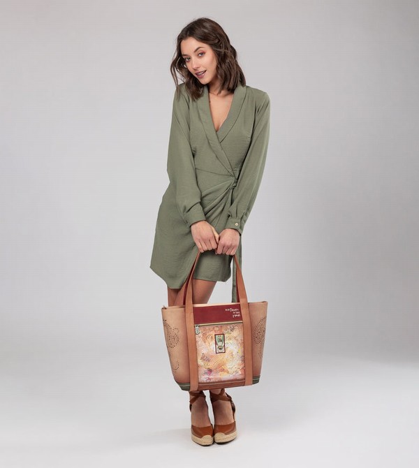 Bolsa De Hombro Anekke Peace & Love Camel Shopping | 168VXSAHN
