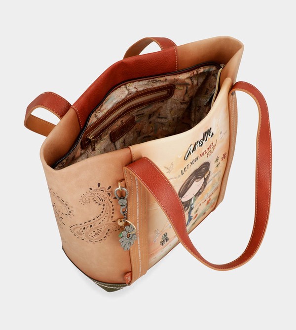 Bolsa De Hombro Anekke Peace & Love Camel Shopping | 168VXSAHN