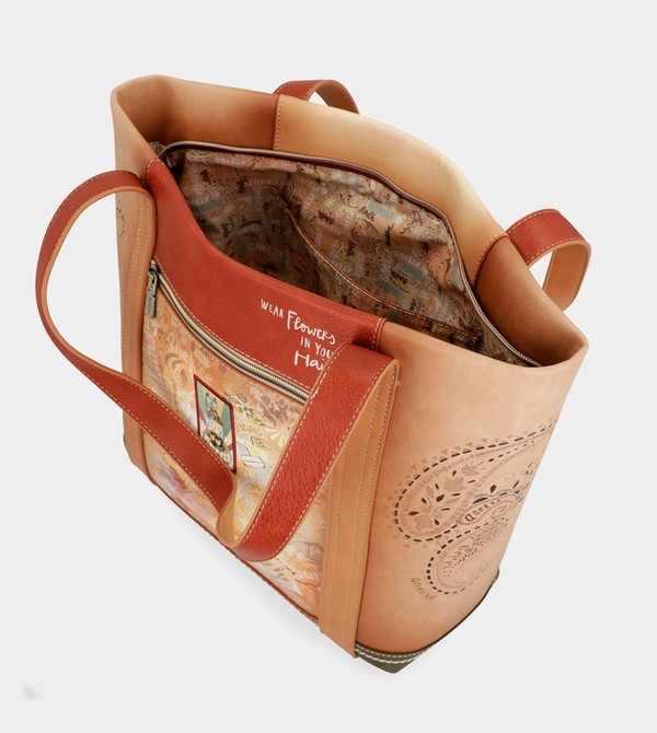 Bolsa De Hombro Anekke Peace & Love Camel Shopping | 168VXSAHN