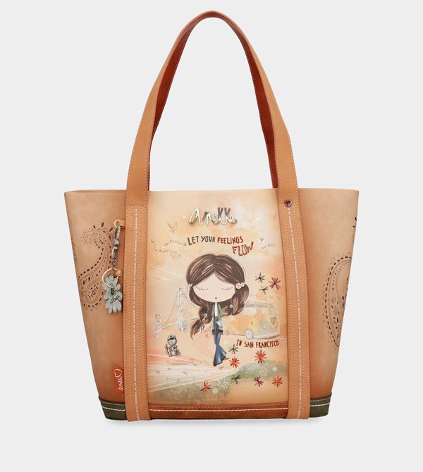 Bolsa De Hombro Anekke Peace & Love Camel Shopping | 168VXSAHN