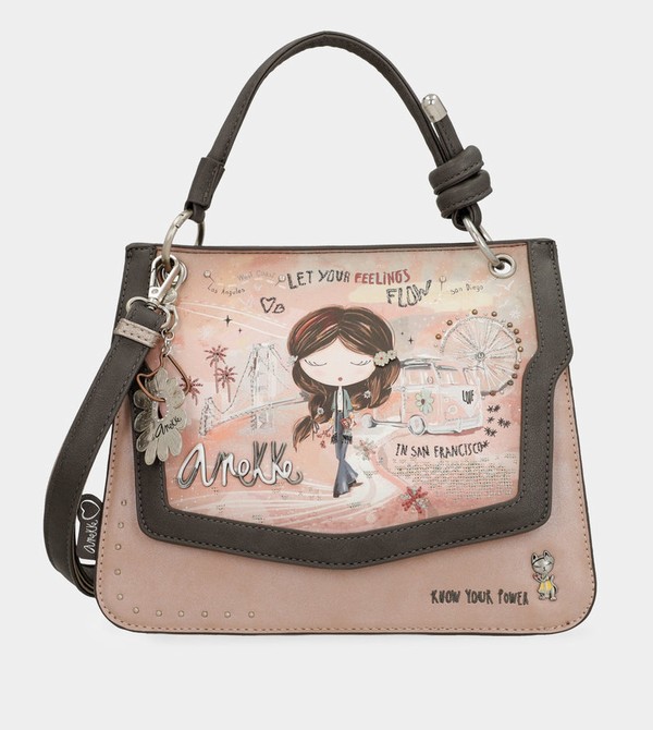 Bolsa De Hombro Anekke Peace & Love Pink Flap | 953TXDSEF