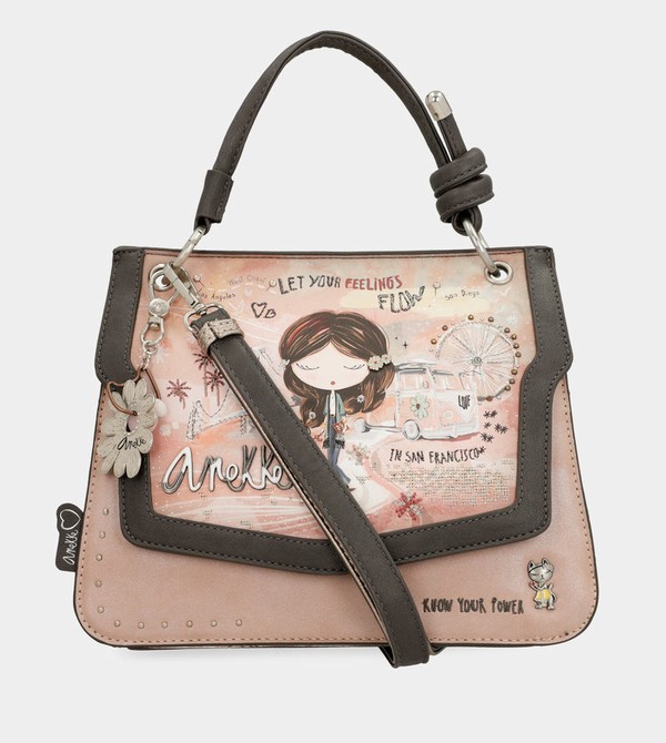 Bolsa De Hombro Anekke Peace & Love Pink Flap | 953TXDSEF