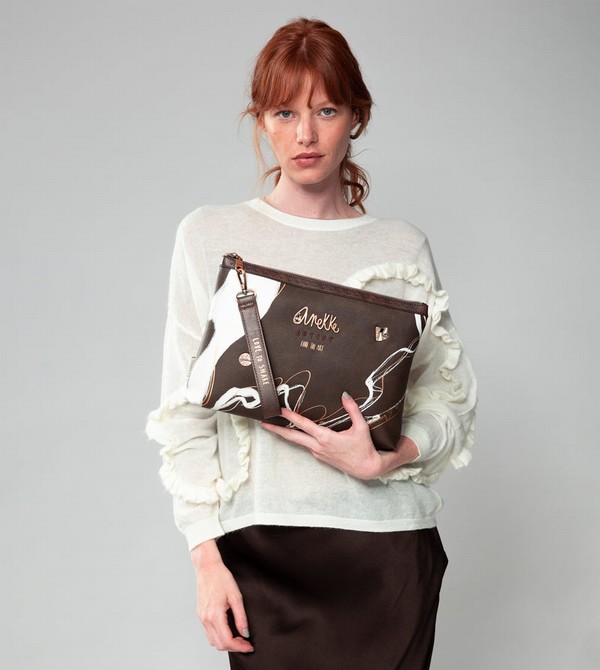 Bolsa de Mano Anekke Nature Shodō Brown Clutch | 036AEUJWB