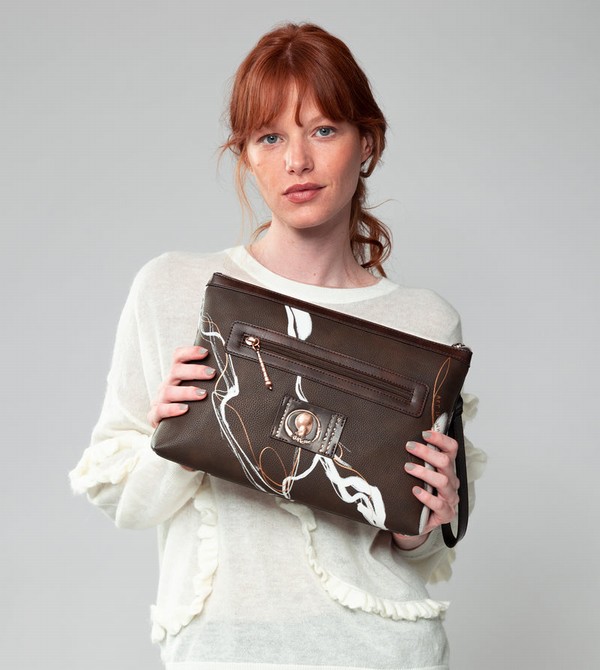 Bolsa de Mano Anekke Nature Shodō Brown Clutch | 036AEUJWB