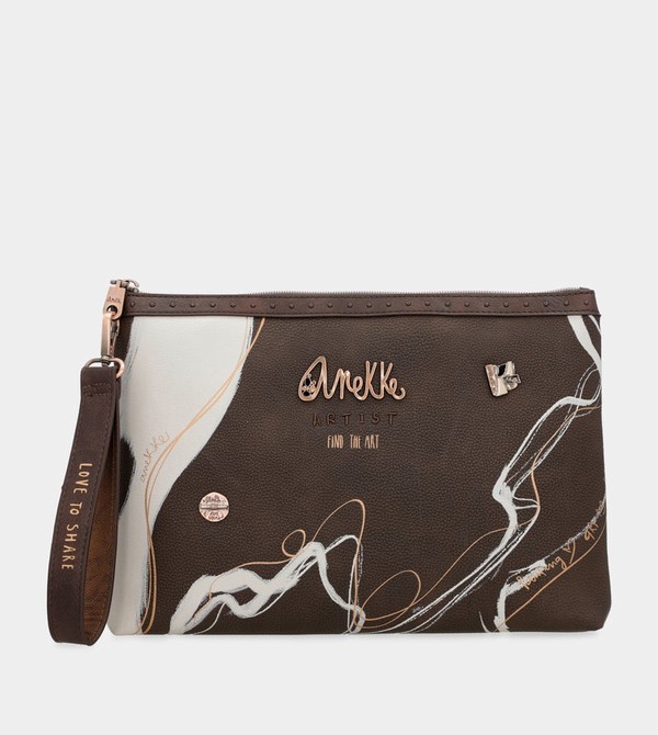 Bolsa de Mano Anekke Nature Shodō Brown Clutch | 036AEUJWB