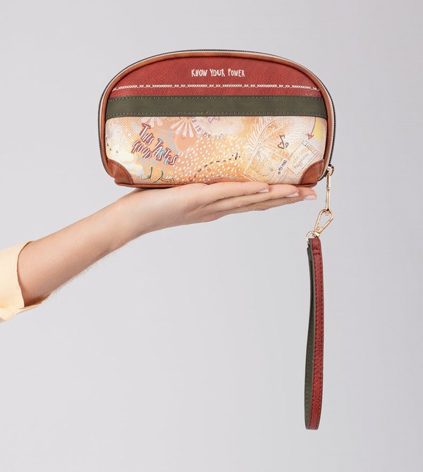 Bolsa de Mano Anekke Peace & Love Camel Rfid Holdall | 381JFUQVX