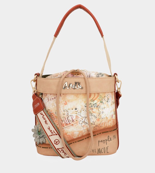 Bolsas Hombro Anekke Flowers With Rope Closure | 536WAXTCI