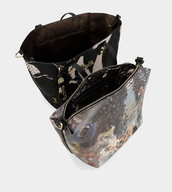 Bolsas Hombro Anekke Large Black Shopper Nature Shodō | 465BPKYQU