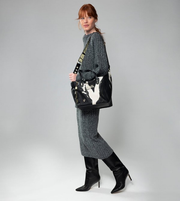 Bolsas Hombro Anekke Large Black Shopper Nature Shodō | 465BPKYQU