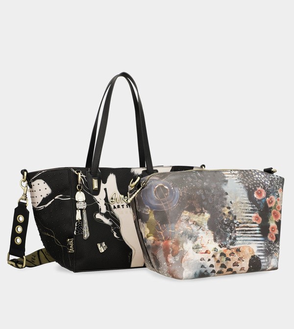 Bolsas Hombro Anekke Large Black Shopper Nature Shodō | 465BPKYQU
