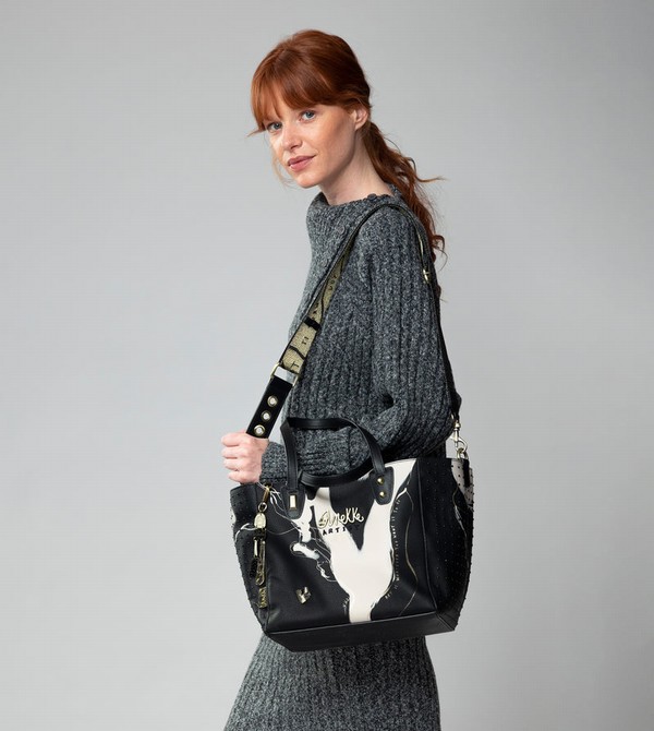 Bolsas Hombro Anekke Large Black Shopper Nature Shodō | 465BPKYQU
