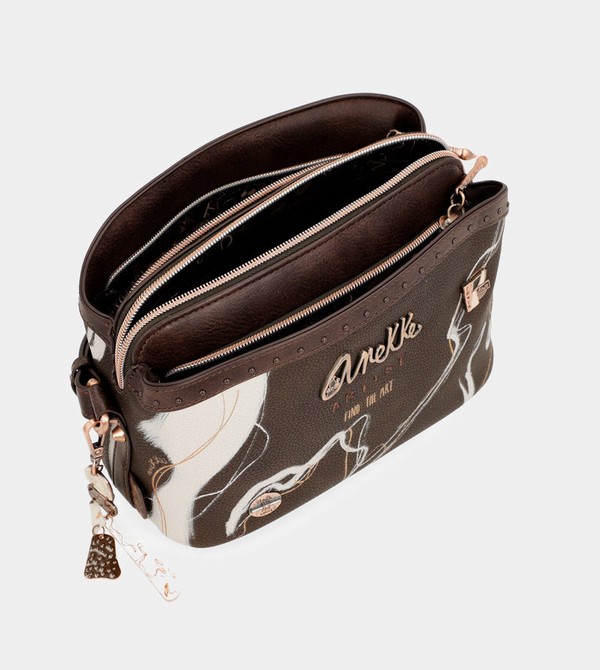 Bolsas Hombro Anekke Nature Shodō Brown 3 Compartments | 489VYUQOL