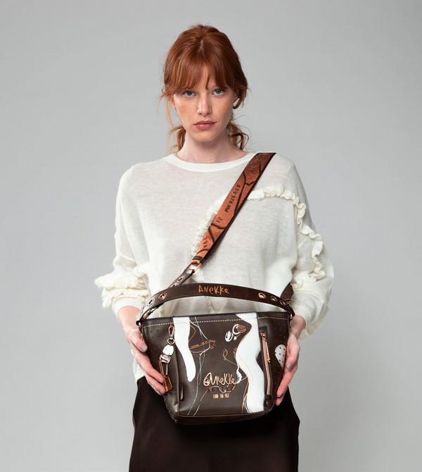 Bolsas Hombro Anekke Nature Shodō Medium Brown | 064YUCFTE
