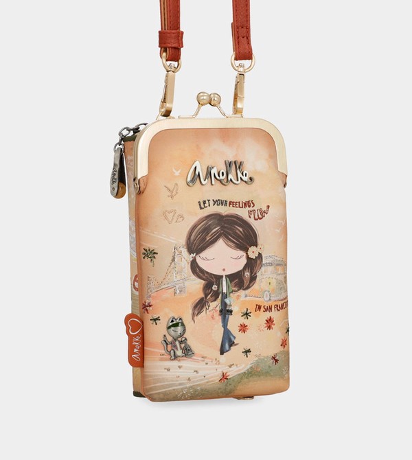 Bolsas Hombro Anekke Peace & Love Camel 3-in-1 Rfid | 589WXBIAJ
