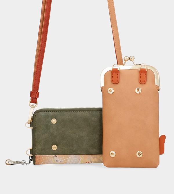 Bolsas Hombro Anekke Peace & Love Camel 3-in-1 Rfid | 589WXBIAJ