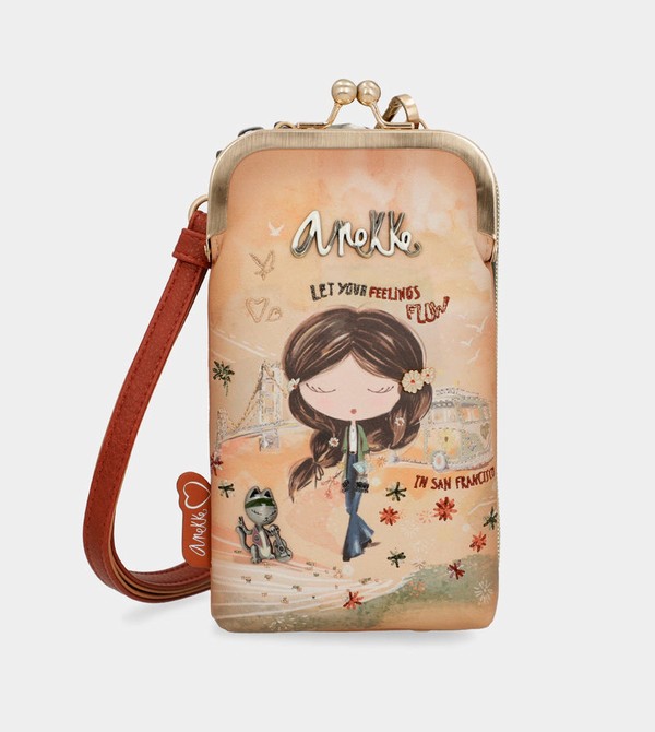 Bolsas Hombro Anekke Peace & Love Camel 3-in-1 Rfid | 589WXBIAJ