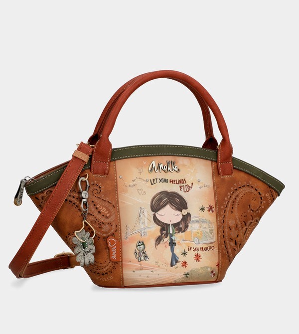 Bolsas Hombro Anekke Peace & Love Camel Basket | 381GYKZVF