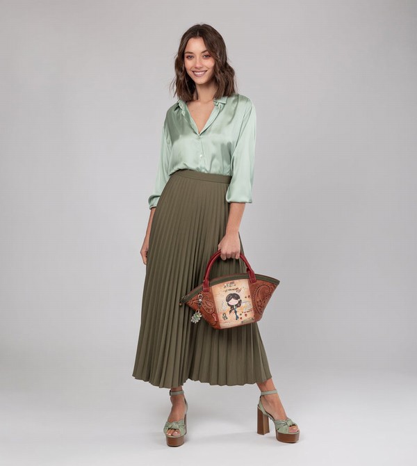 Bolsas Hombro Anekke Peace & Love Camel Basket | 381GYKZVF
