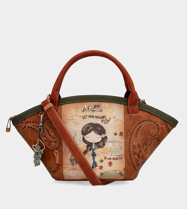 Bolsas Hombro Anekke Peace & Love Camel Basket | 381GYKZVF