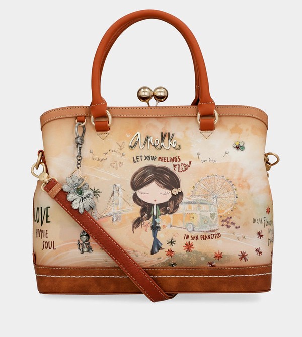 Bolsas Hombro Anekke Peace & Love Camel Kiss Clasp | 387SIXAQU