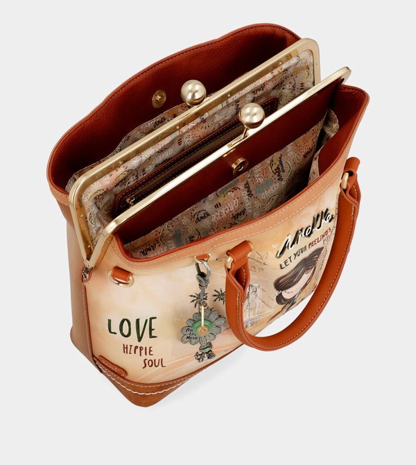 Bolsas Hombro Anekke Peace & Love Camel Kiss Clasp | 387SIXAQU