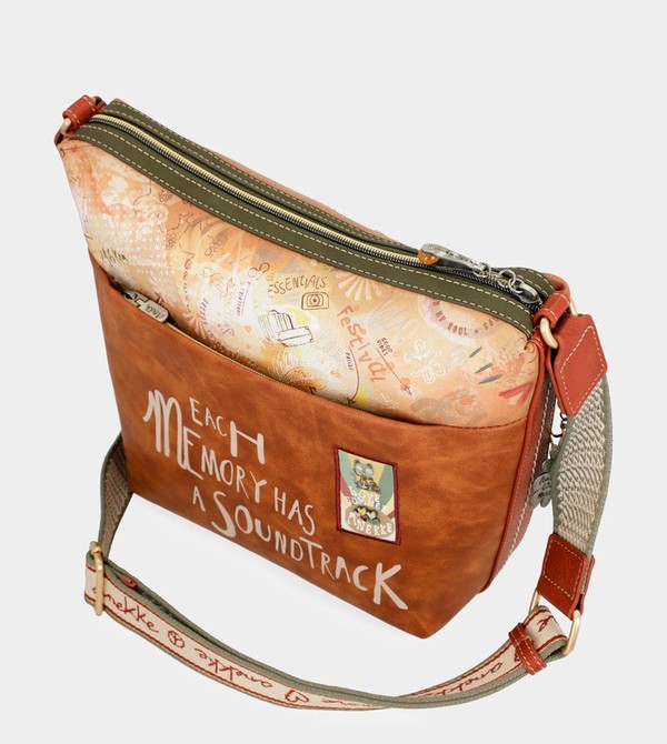 Bolsas Hombro Anekke Peace & Love Camel Large | 547EAOSHN