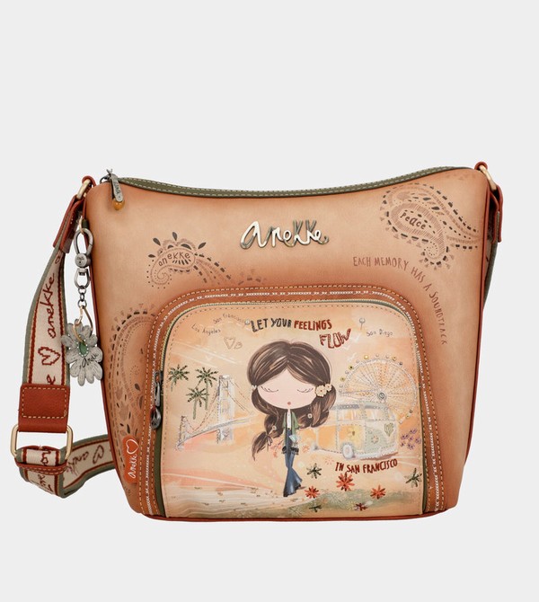 Bolsas Hombro Anekke Peace & Love Camel Large | 547EAOSHN