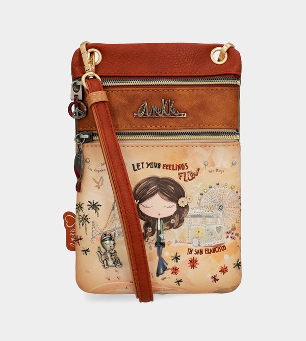 Bolsas Hombro Anekke Peace & Love Camel Mini | 174JRXNDH