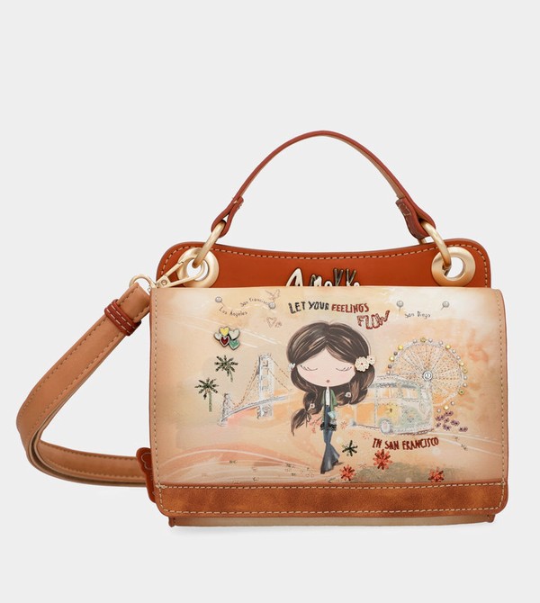 Bolsas Hombro Anekke Peace & Love Camel Mini | 053NCETQV
