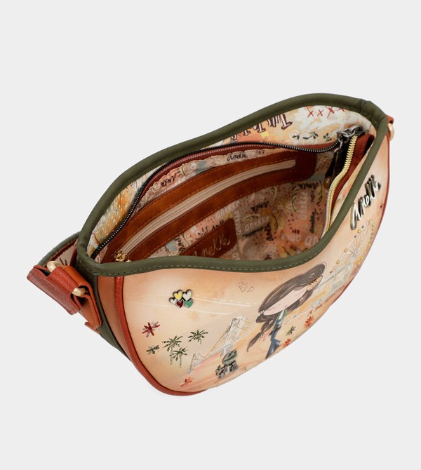 Bolsas Hombro Anekke Peace & Love Camel Oval | 509SICNVG