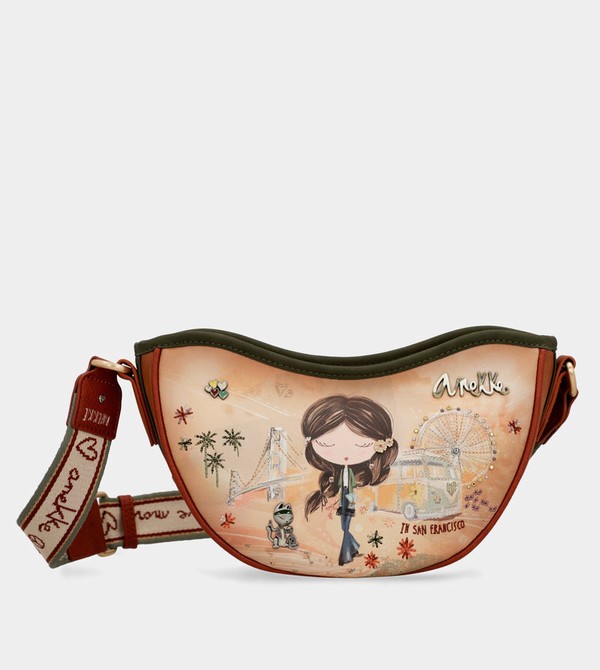 Bolsas Hombro Anekke Peace & Love Camel Oval | 509SICNVG