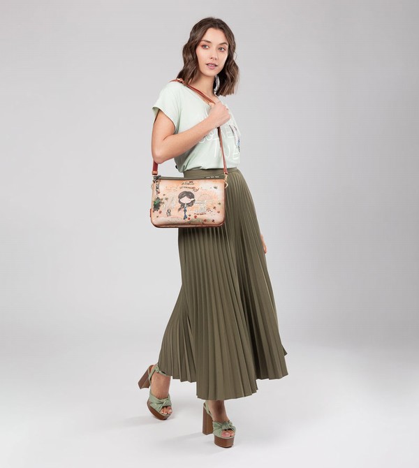 Bolsas Hombro Anekke Peace & Love Camel Print | 371RBXJLN