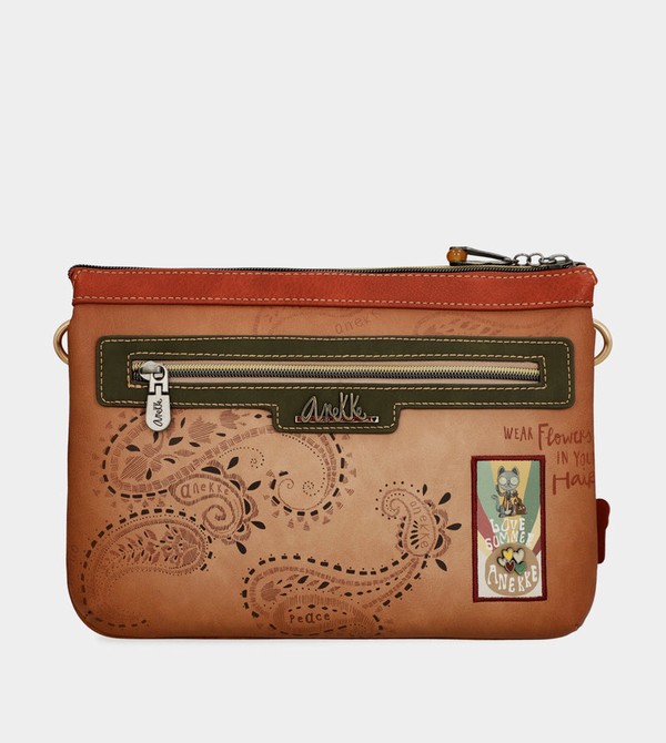 Bolsas Hombro Anekke Peace & Love Camel Print | 371RBXJLN